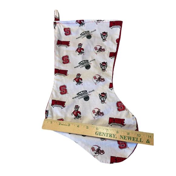 Christmas Stocking NC State Handmade Holiday Xmas Logo North Carolina Wolf Sport - Picture 4 of 5